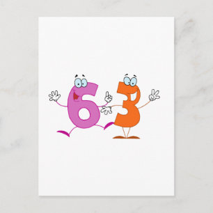 Happy Number 63 Postcard