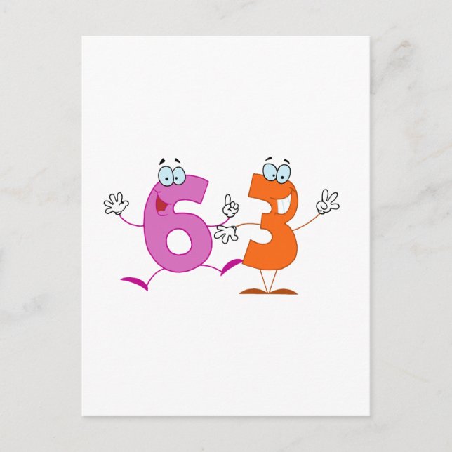 Happy Number 63 Postcard (Front)