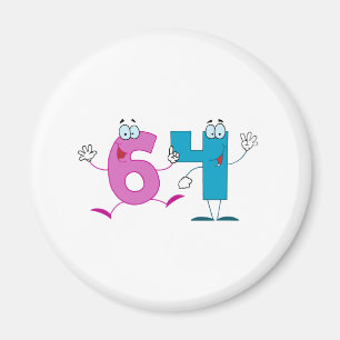 Happy Number 64 Magnet