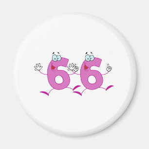 Happy Number 66 Magnet