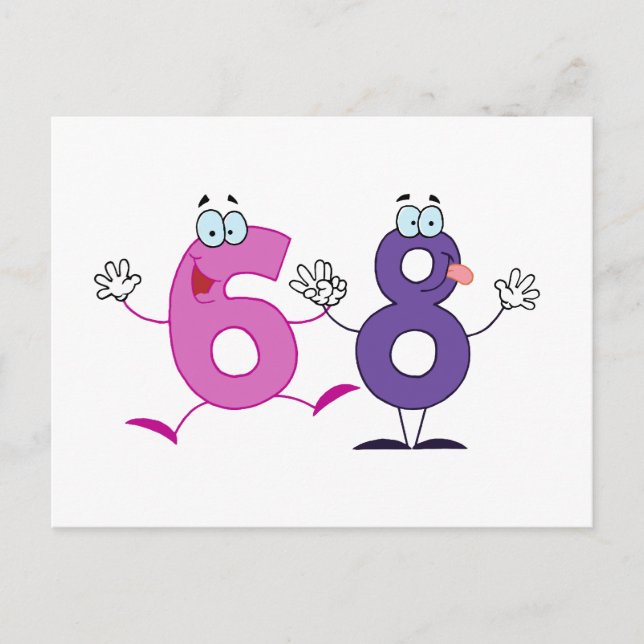 Happy Number 68 Postcard (Front)