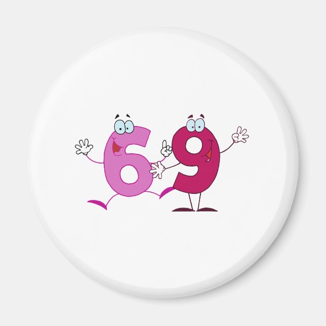 Happy Number 69 Magnet (Front)
