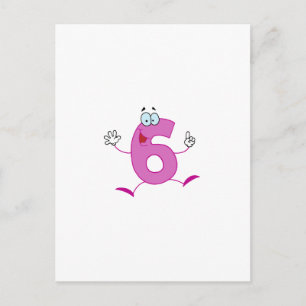 Happy Number 6 Postcard