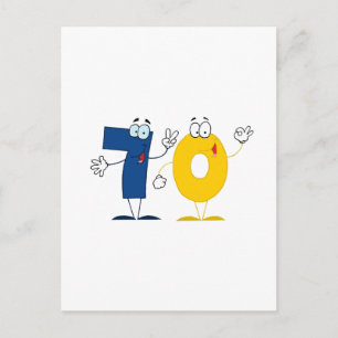 Happy Number 70 Postcard
