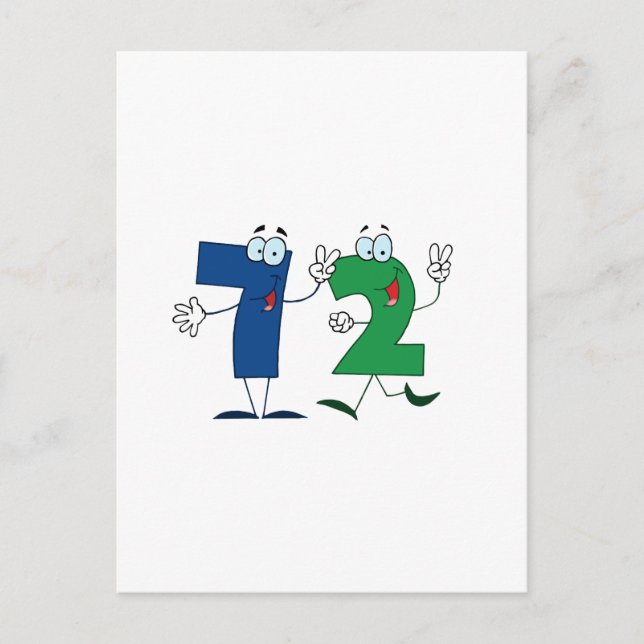 Happy Number 72 Postcard (Front)