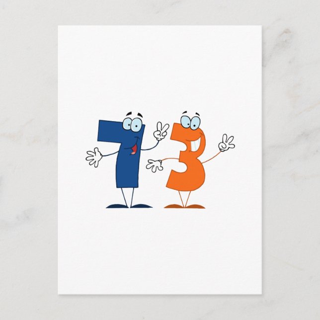 Happy Number 73 Postcard (Front)