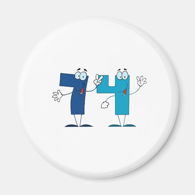 Happy Number 74 Magnet (Front)