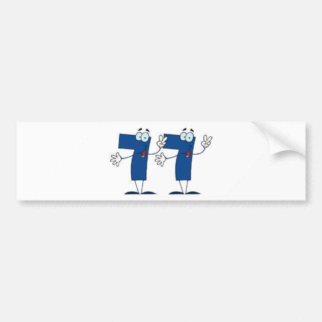 Happy Number 77 Bumper Sticker (Front)