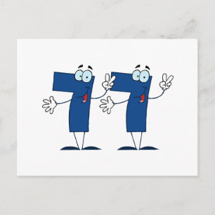 Happy Number 77 Postcard