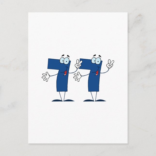 Happy Number 77 Postcard (Front)