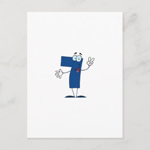 Happy Number 7 Postcard