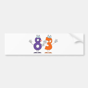 Happy Number 83 Bumper Sticker