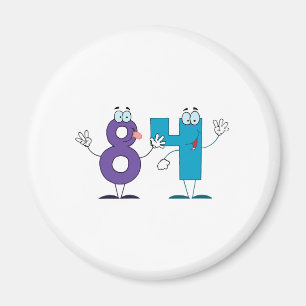 Happy Number 84 Magnet