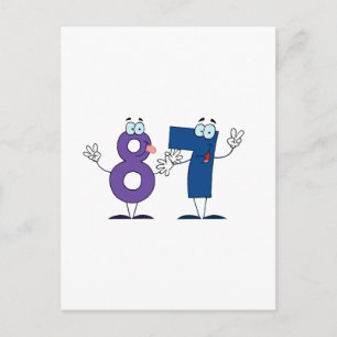 Happy Number 87 Postcard