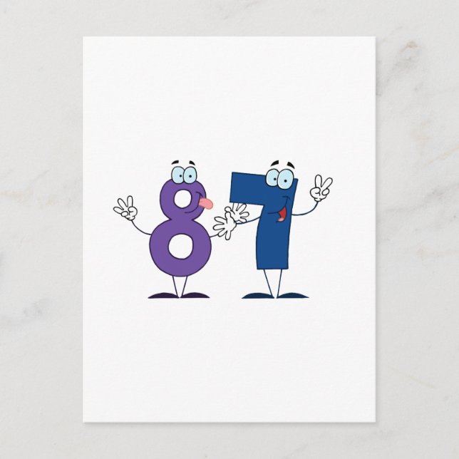 Happy Number 87 Postcard (Front)