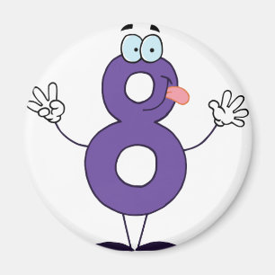 Happy Number 8 Magnet