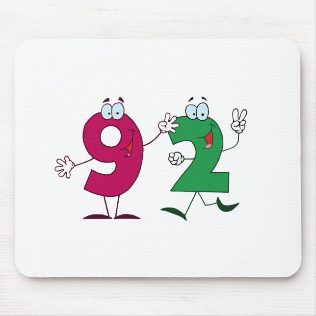 Happy Number 92 Mouse Mat (Front)