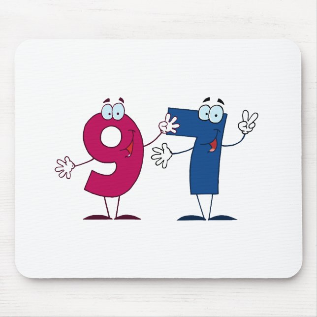 Happy Number 97 Mouse Mat (Front)