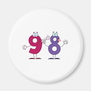 Happy Number 98 Magnet