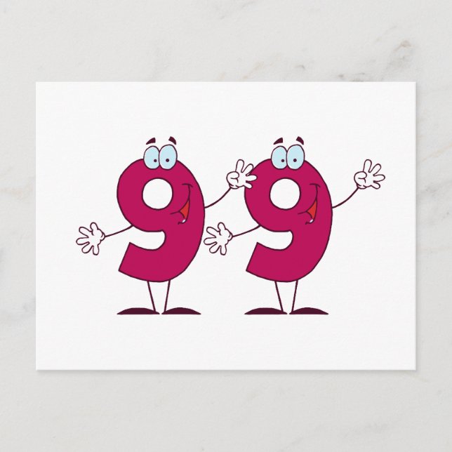 Happy Number 99 Postcard (Front)