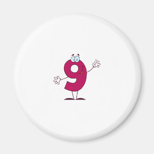 Happy Number 9 Magnet