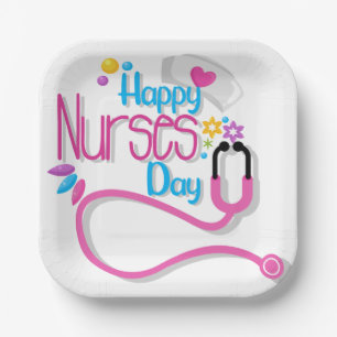 Happy Nurse Day  Paper Plate