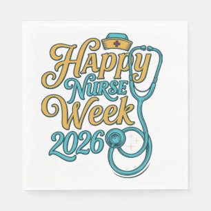 Happy Nurse Week 2026 Stethoscope Shirt Design_1 Napkin