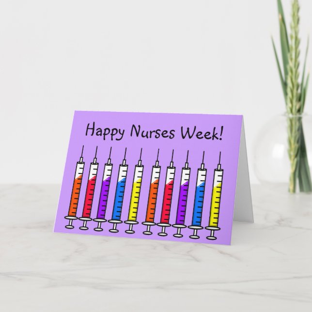 Happy Nurse Week Card Syringes (Front)