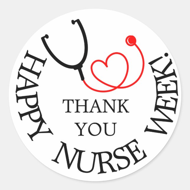Happy Nurse week sticker (Front)