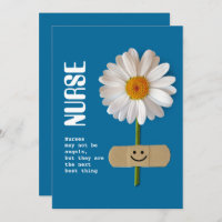 Happy Nurses Day. Fun Daisy Flat Greeting Card