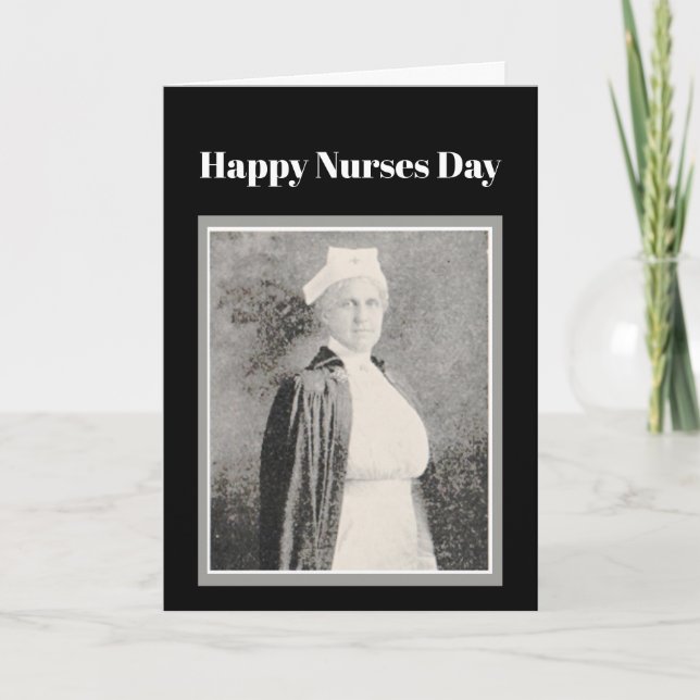 Happy Nurses Day Fun Vintage Nurse Photo Card (Front)