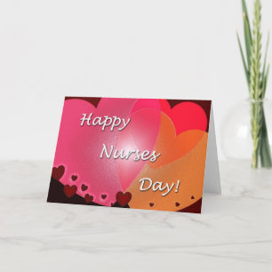 Happy Nurses Day Hearts Card