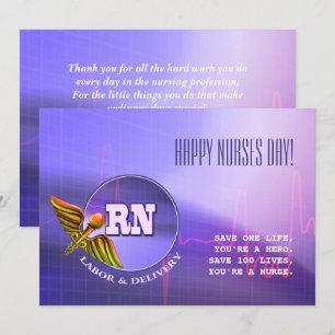Happy Nurses Day. Medical Caduceus Card