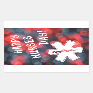 happy nurses day rectangular sticker