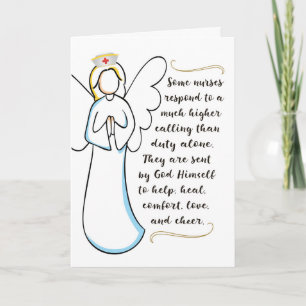 Happy Nurses Day - Some Nurses are Sent by God Thank You Card