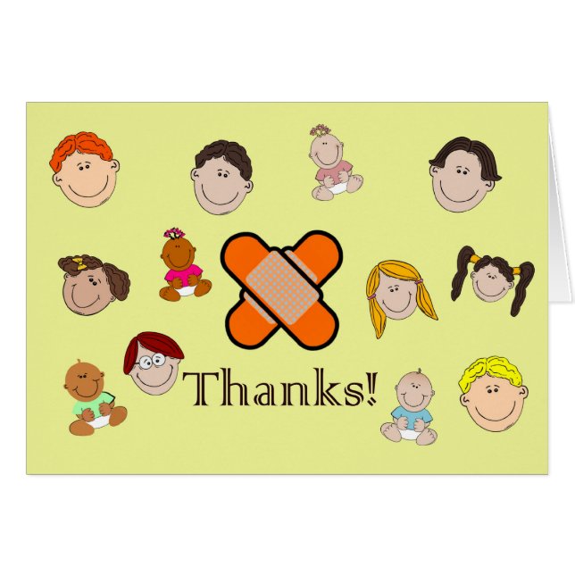 Happy Nurse's Day with children saying thanks (Front Horizontal)