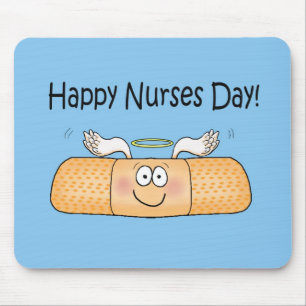 Happy Nurses Nurse Nurse's Day Whimsical Bandage Mouse Mat