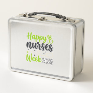 Happy Nurses Week 2026 Stethoscope Nurse Design_1 Metal Lunch Box