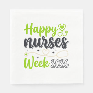 Happy Nurses Week 2026 Stethoscope Nurse Design_1 Napkin