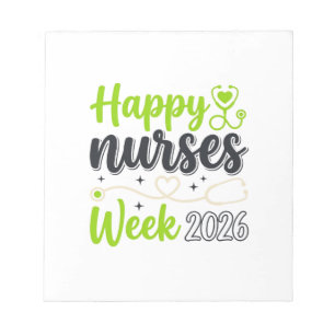Happy Nurses Week 2026 Stethoscope Nurse Design_1 Notepad