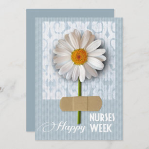 Happy Nurses Week. Daisy Flat Greeting Card
