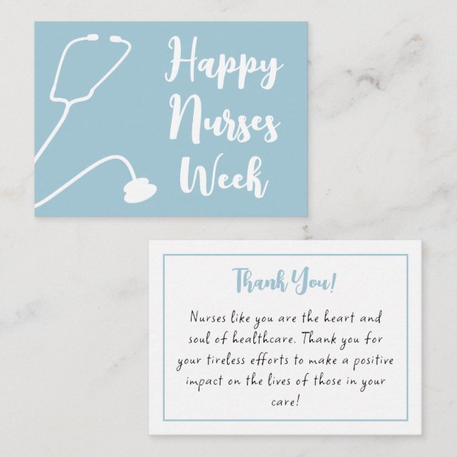 Happy Nurses Week Nurse Appreciation Card (Front/Back)
