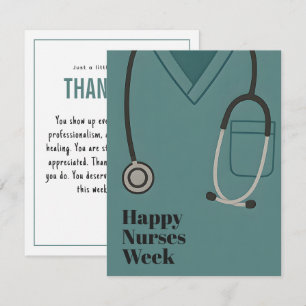 Happy Nurses Week Nurse Appreciation Vintage Thank You Card