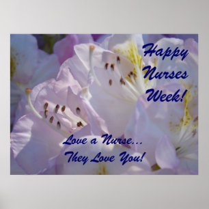 Happy Nurses Week! poster Love a Nurse Floral