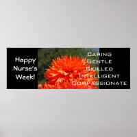 Happy Nurse's Week posters Caring Compassionate