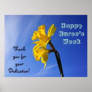 Happy Nurse's Week posters Thanks Dedication