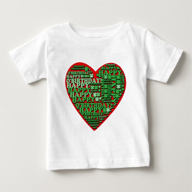 Happy O'Birthday St Patricks Day Birthday Tshirt (Front)