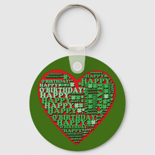 Happy O'Birthday St Patricks Day Birthday Tshirt Key Ring