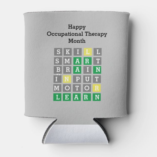 Happy Occupational Therapy Month Custom Wordle Can Cooler (Front)