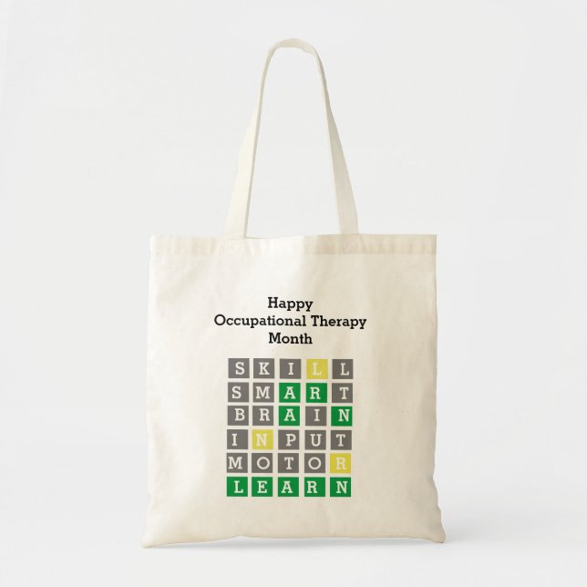 Happy Occupational Therapy Month Custom Wordle    Tote Bag (Front)